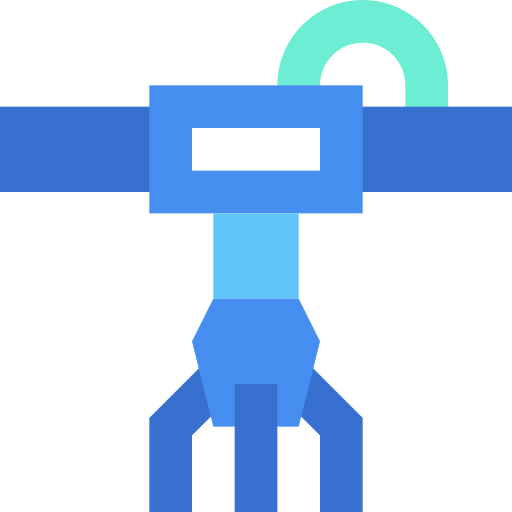 Industrial robot Generic Blue icon