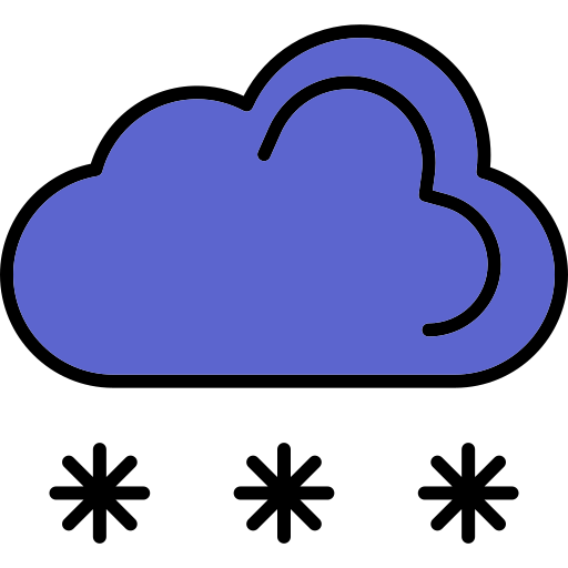 눈 구름 Generic Outline Color icon
