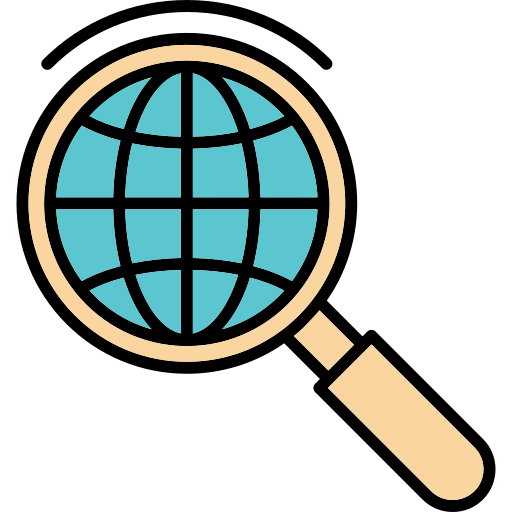 búsqueda global Generic Outline Color icono