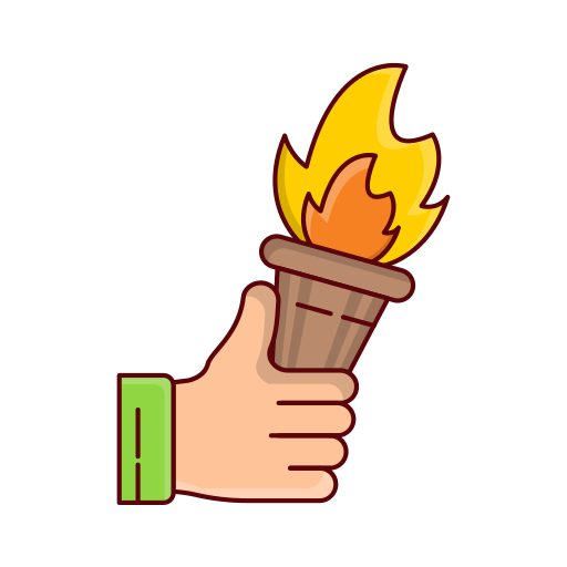 olympische flamme Generic Outline Color icon
