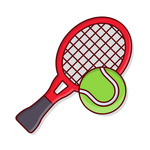 piłka tenisowa Generic Outline Color ikona