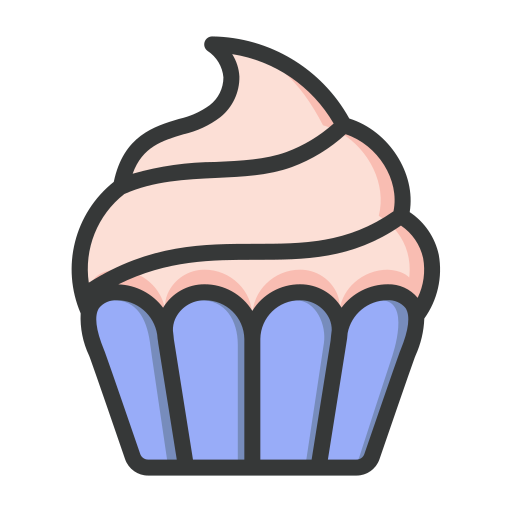 cupcake d'anniversaire Generic Outline Color Icône