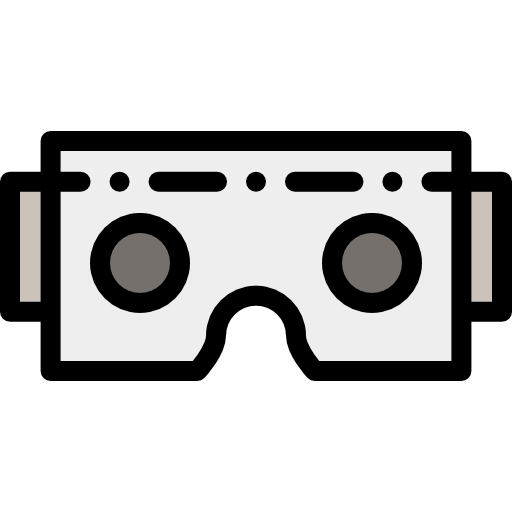 gafas de realidad virtual Detailed Rounded Lineal color icono