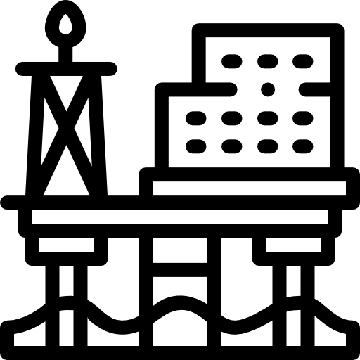 석유 플랫폼 Detailed Rounded Lineal icon