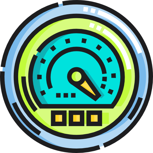 Speedometer Detailed Straight Lineal color icon