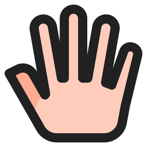 hand Generic Outline Color icon