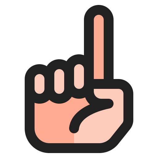 One finger Generic Outline Color icon