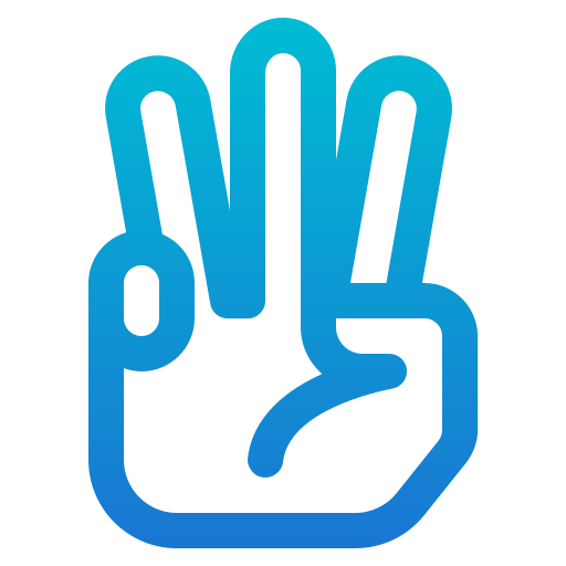 drei finger Generic Gradient icon