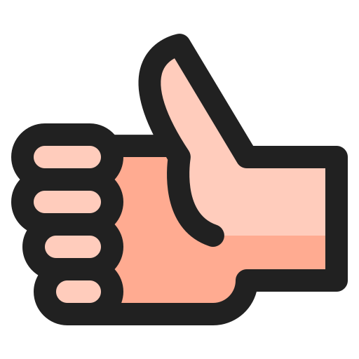 Thumb up Generic Outline Color icon