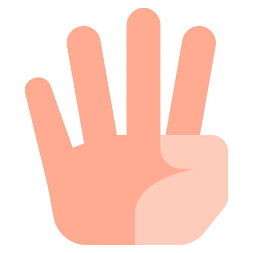 quattro dita Generic Flat icona