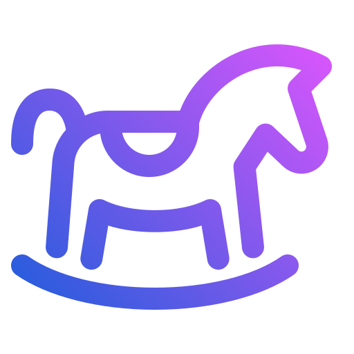 koń na biegunach Generic Gradient ikona