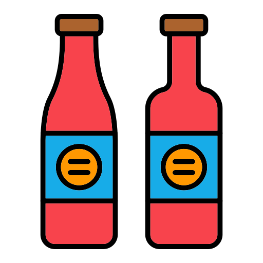 Wine bottles Generic Outline Color icon