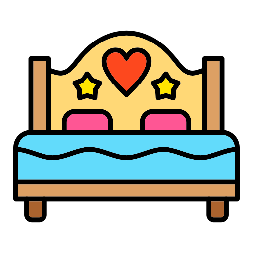 cama matrimonial Generic Outline Color icono