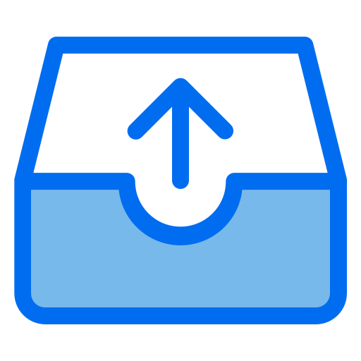 boîte d'envoi Generic Blue Icône