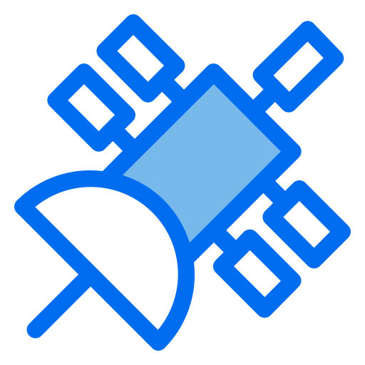 Space Satellite Generic Blue icon