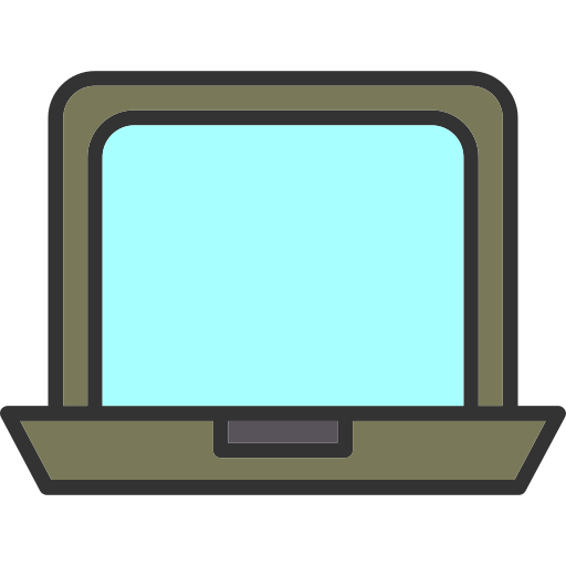 Компьютер подключен к сети Generic Outline Color иконка