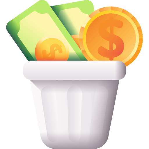 Wasted money 3D Color icon