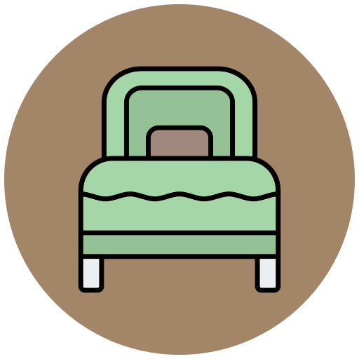 Односпальная кровать Generic Outline Color иконка