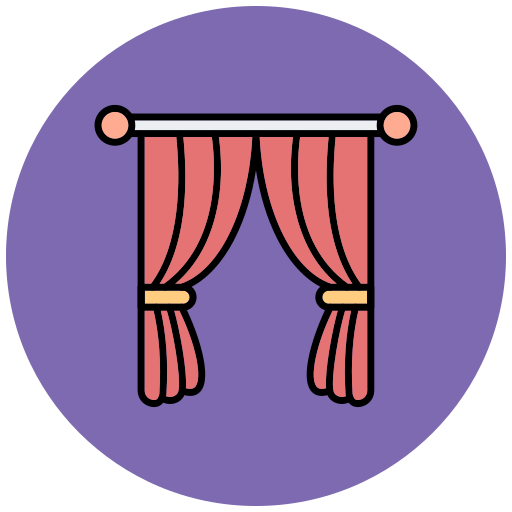 Curtains Generic Outline Color icon