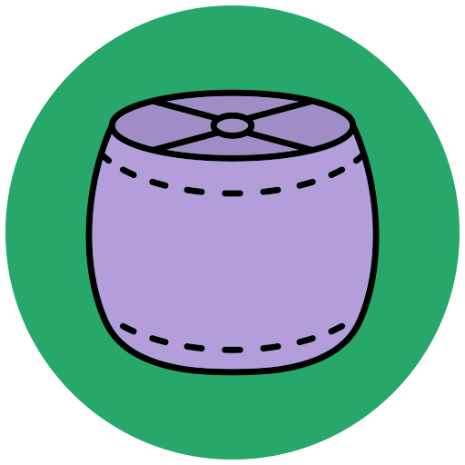 Pouf Generic Outline Color icon
