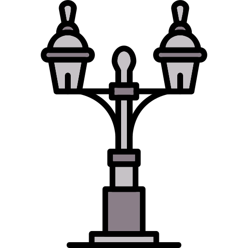 straatlamp Generic Outline Color icoon