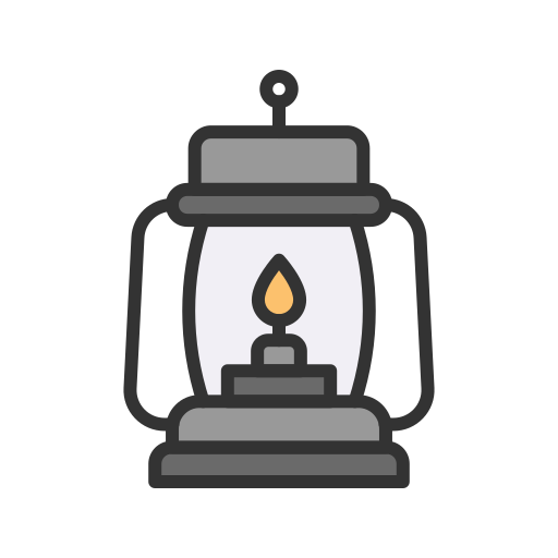 lampara de aceite Generic Outline Color icono