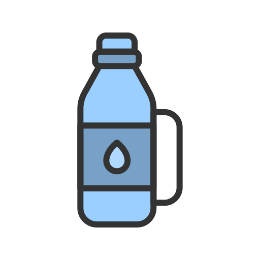 frasco de agua Generic Outline Color icono