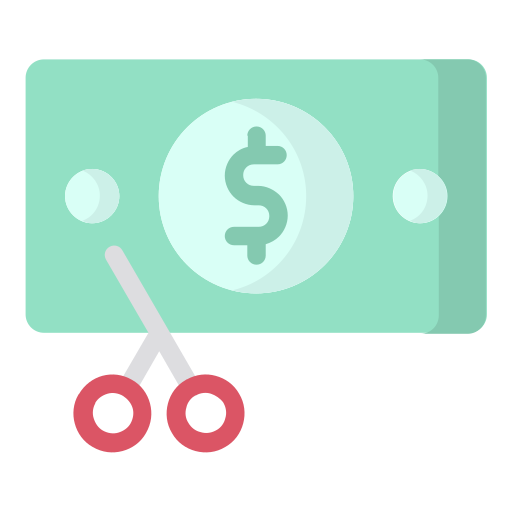 snijd geld Generic Flat icoon