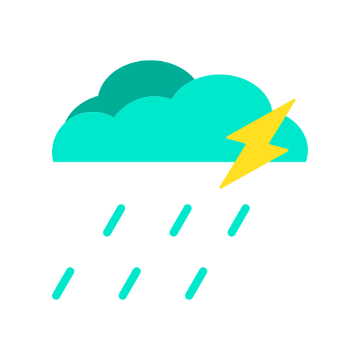 deszczowa noc Generic Flat ikona