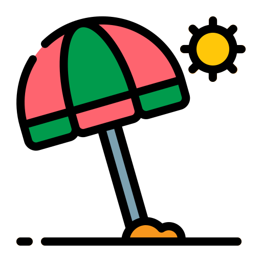 파라솔 Generic Outline Color icon