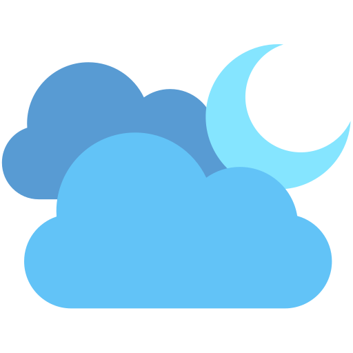 chmury-księżyc Generic Flat ikona