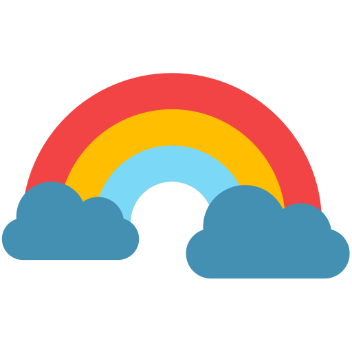 líneas del arco iris Generic Flat icono