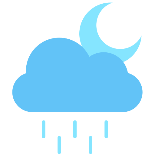 regenachtige nacht Generic Flat icoon