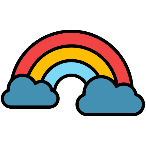 líneas del arco iris Generic Outline Color icono
