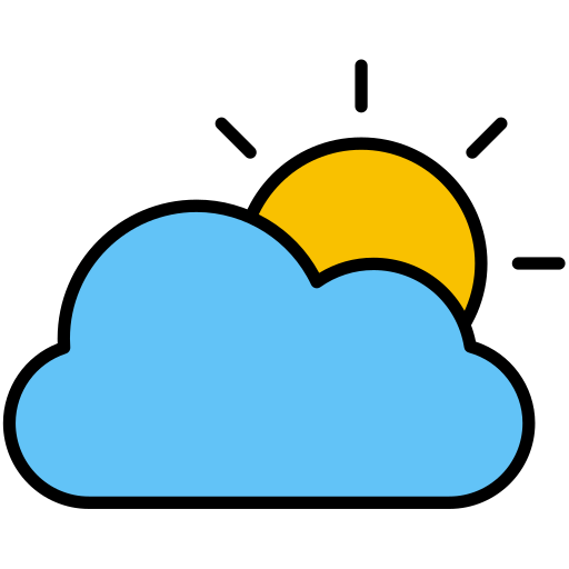 Cloudy Generic Outline Color icon