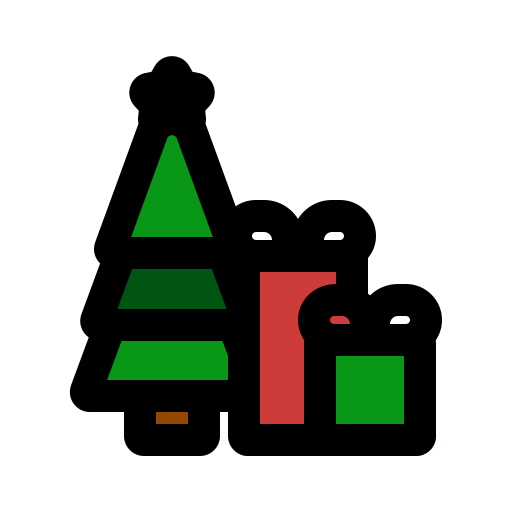 kerstmis Generic Outline Color icoon