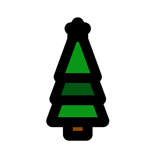 Árbol de navidad Generic Outline Color icono