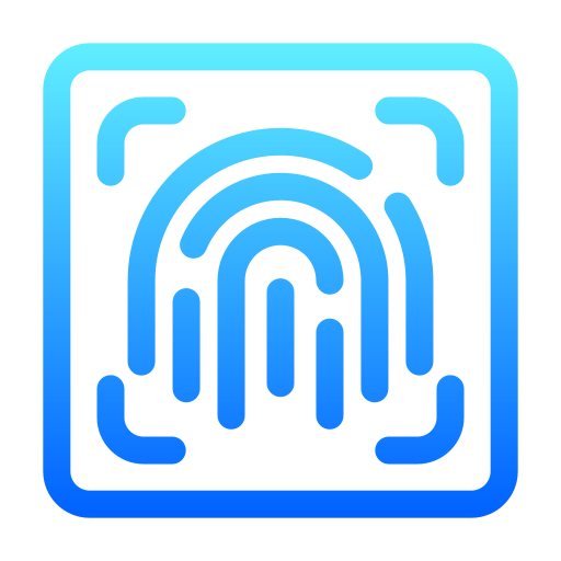 Fingerprint identification Generic Gradient icon