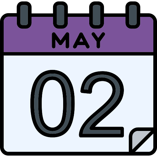 5月 Generic Outline Color icon