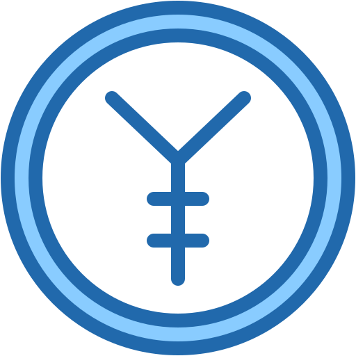 Chinese Yuan Generic Blue icon