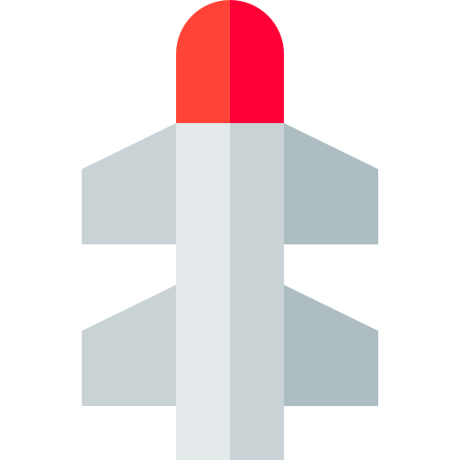 missile Basic Straight Flat Icône