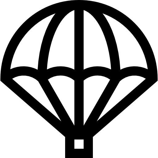 paracaídas Basic Straight Lineal icono