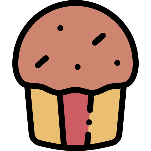 Muffin Detailed Rounded Lineal color icon