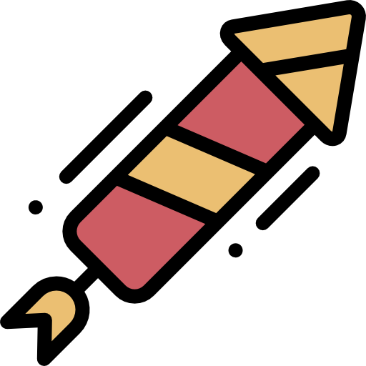 로켓 Detailed Rounded Lineal color icon
