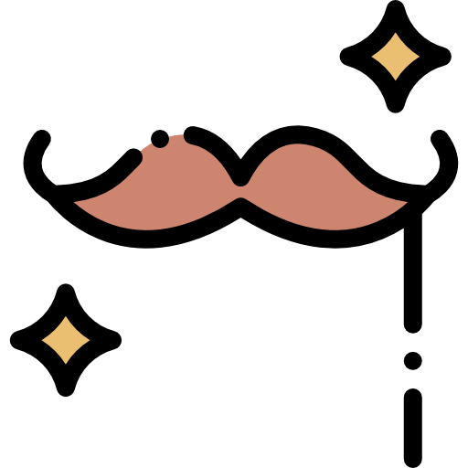 bigote Detailed Rounded Lineal color icono