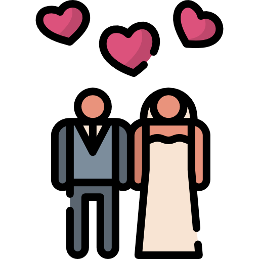 huwelijk Special Lineal color icoon