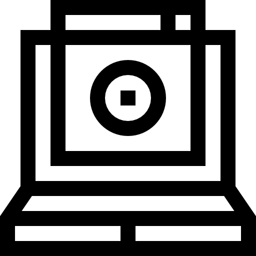 ordenador portátil Basic Straight Lineal icono