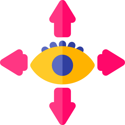 visión Basic Rounded Flat icono