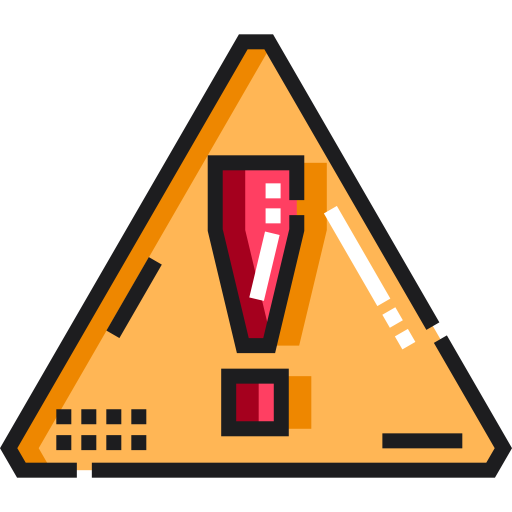 경고 Detailed Straight Lineal color icon