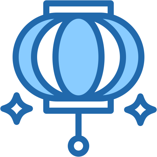 Chinese Lantern  Generic Blue icon
